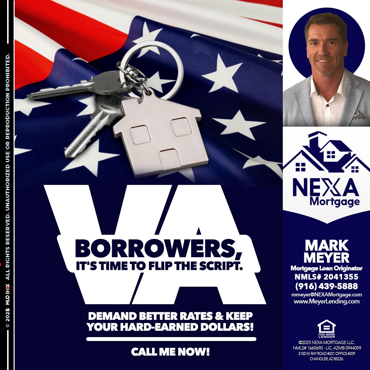 VA BORROWERS - Mark Meyer -Mortgage Loan Originator