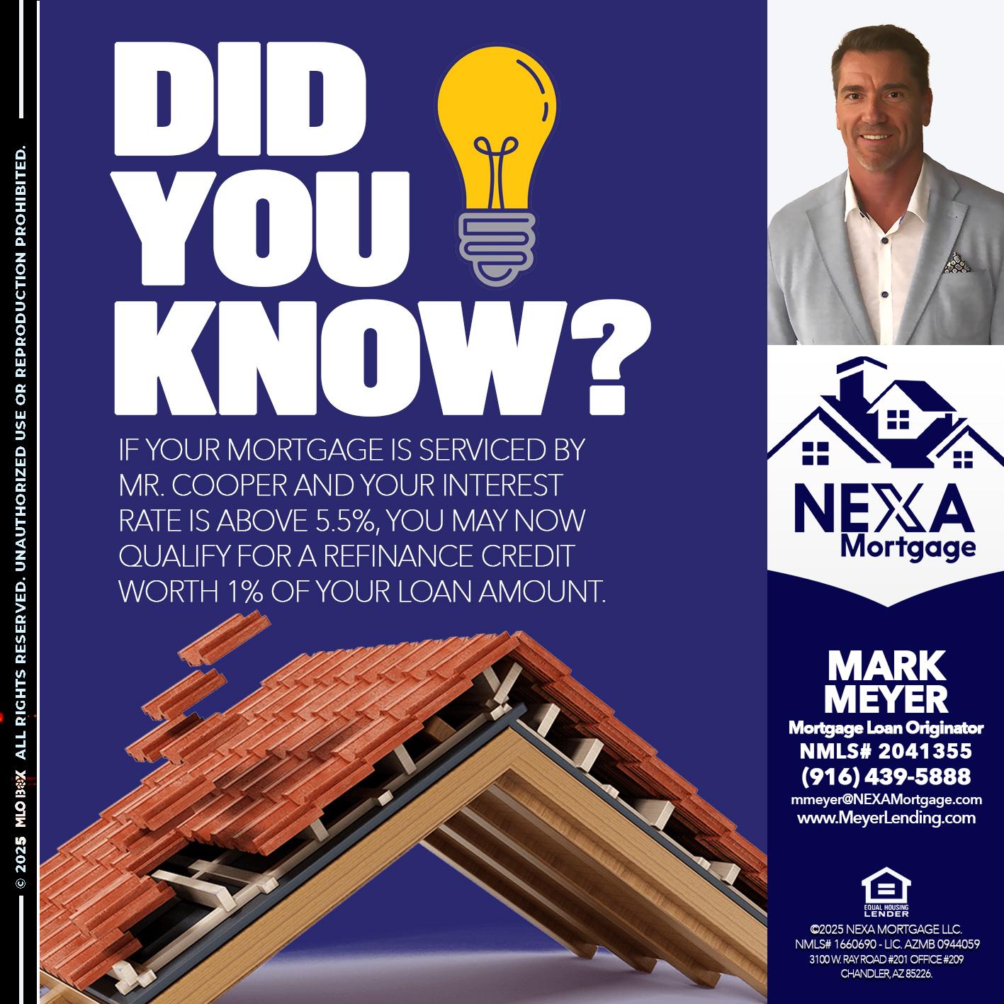 DID YOU KNOW? - Mark Meyer -Mortgage Loan Originator