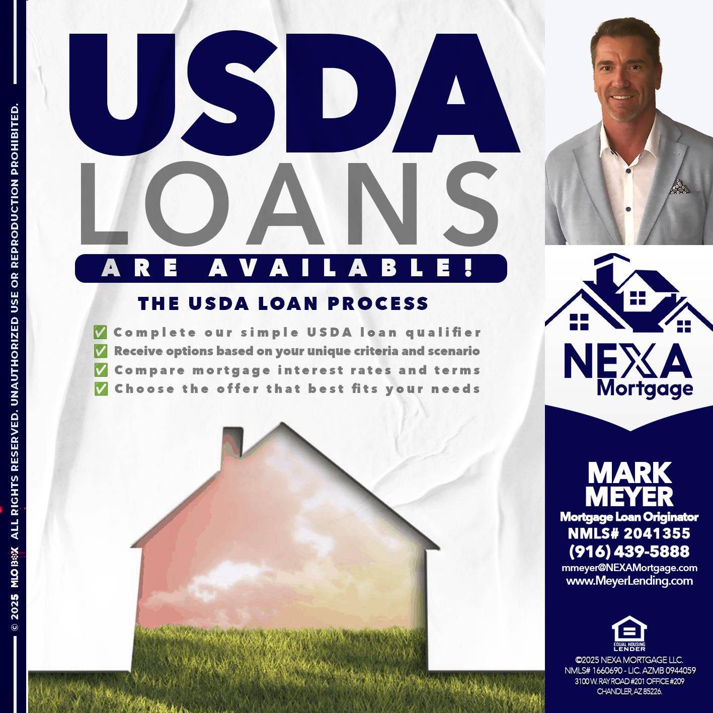 USDA LOANS - Mark Meyer -Mortgage Loan Originator