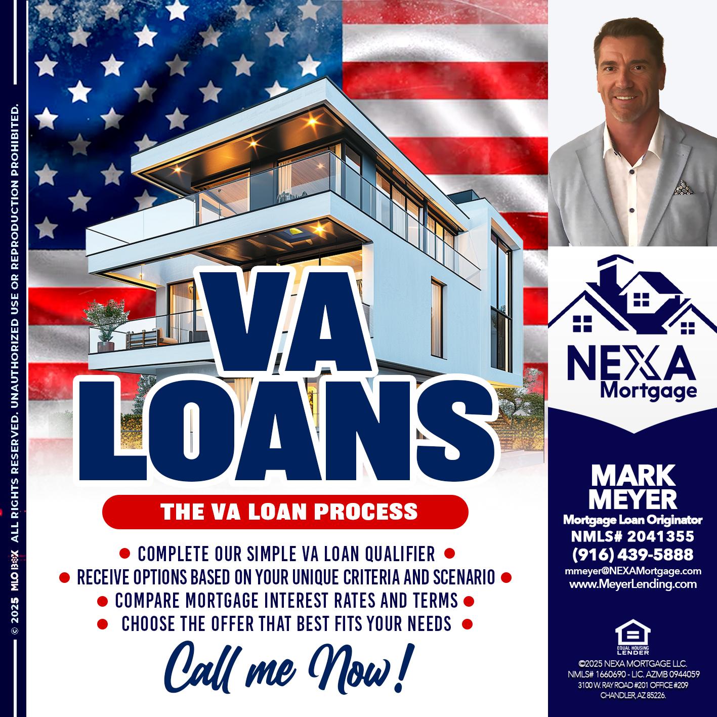 VA LOANS - Mark Meyer -Mortgage Loan Originator
