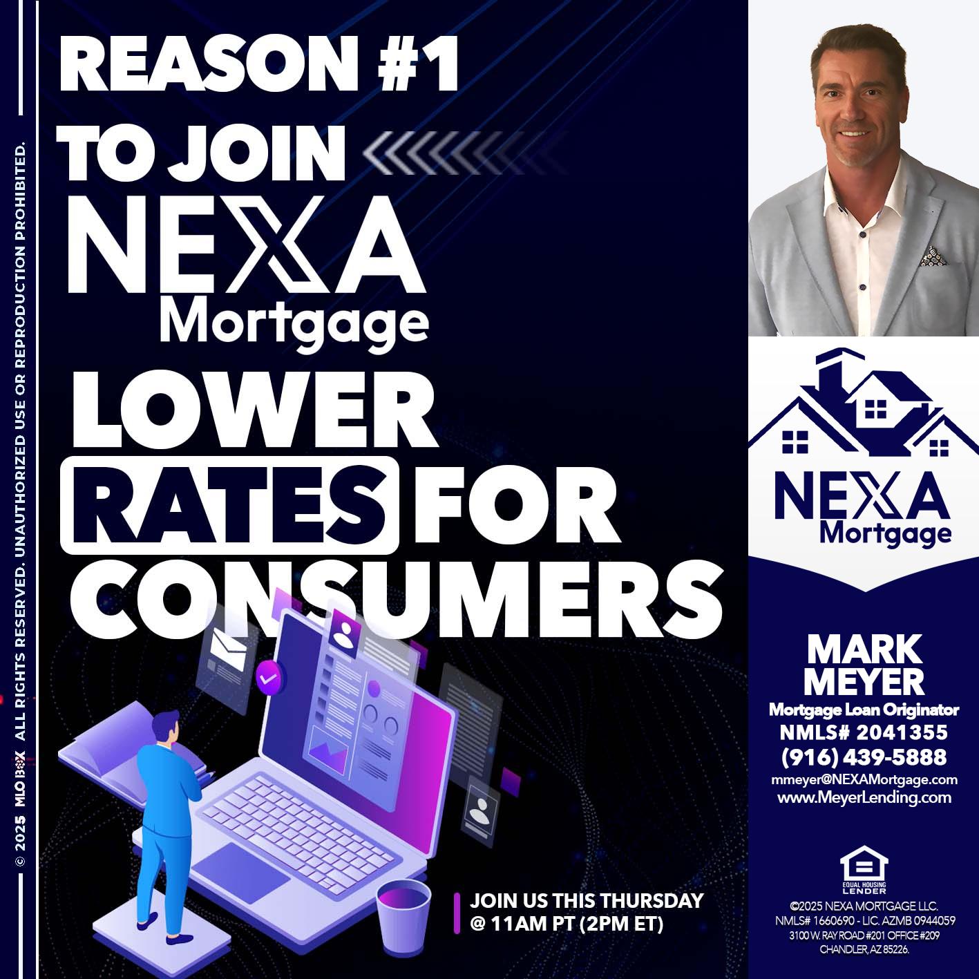 REASON 1 - Mark Meyer -Mortgage Loan Originator