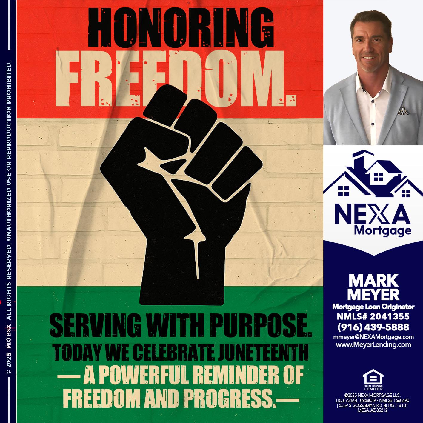 HONORING FREEDOM - Mark Meyer -Mortgage Loan Originator