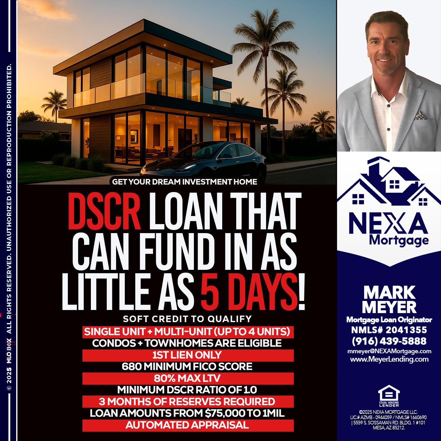 DSCR LOAN - Mark Meyer -Mortgage Loan Originator