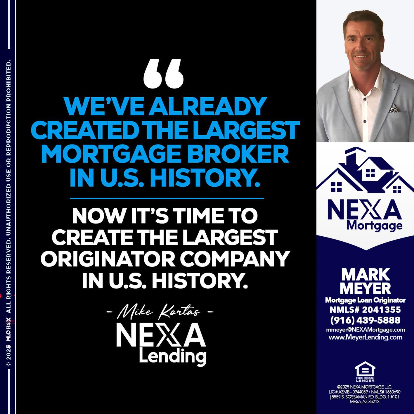 weve already - Mark Meyer -Mortgage Loan Originator
