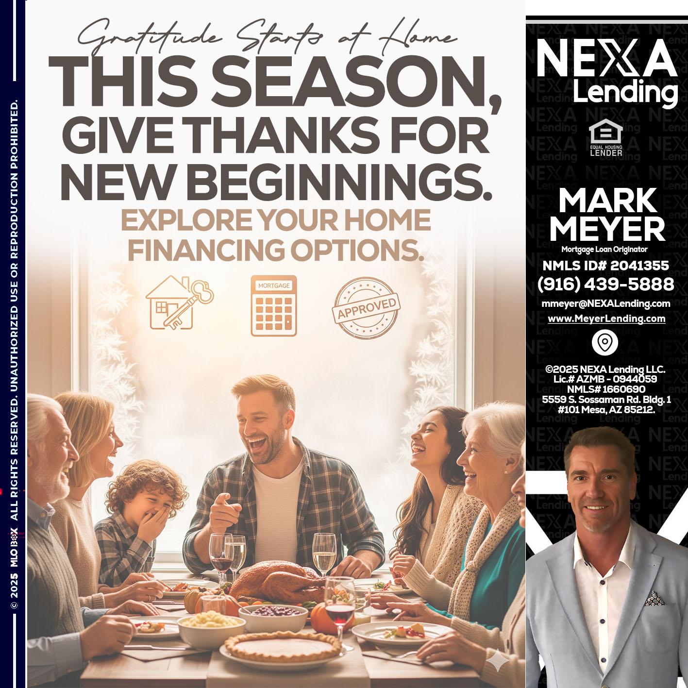 THIS SEASON - Mark Meyer -Mortgage Loan Originator