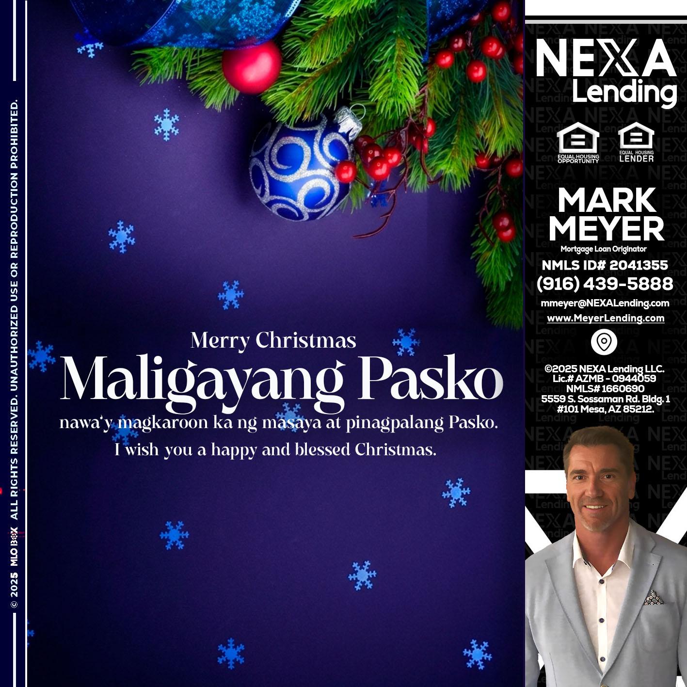 Maligayang Pasko - Mark Meyer -Mortgage Loan Originator