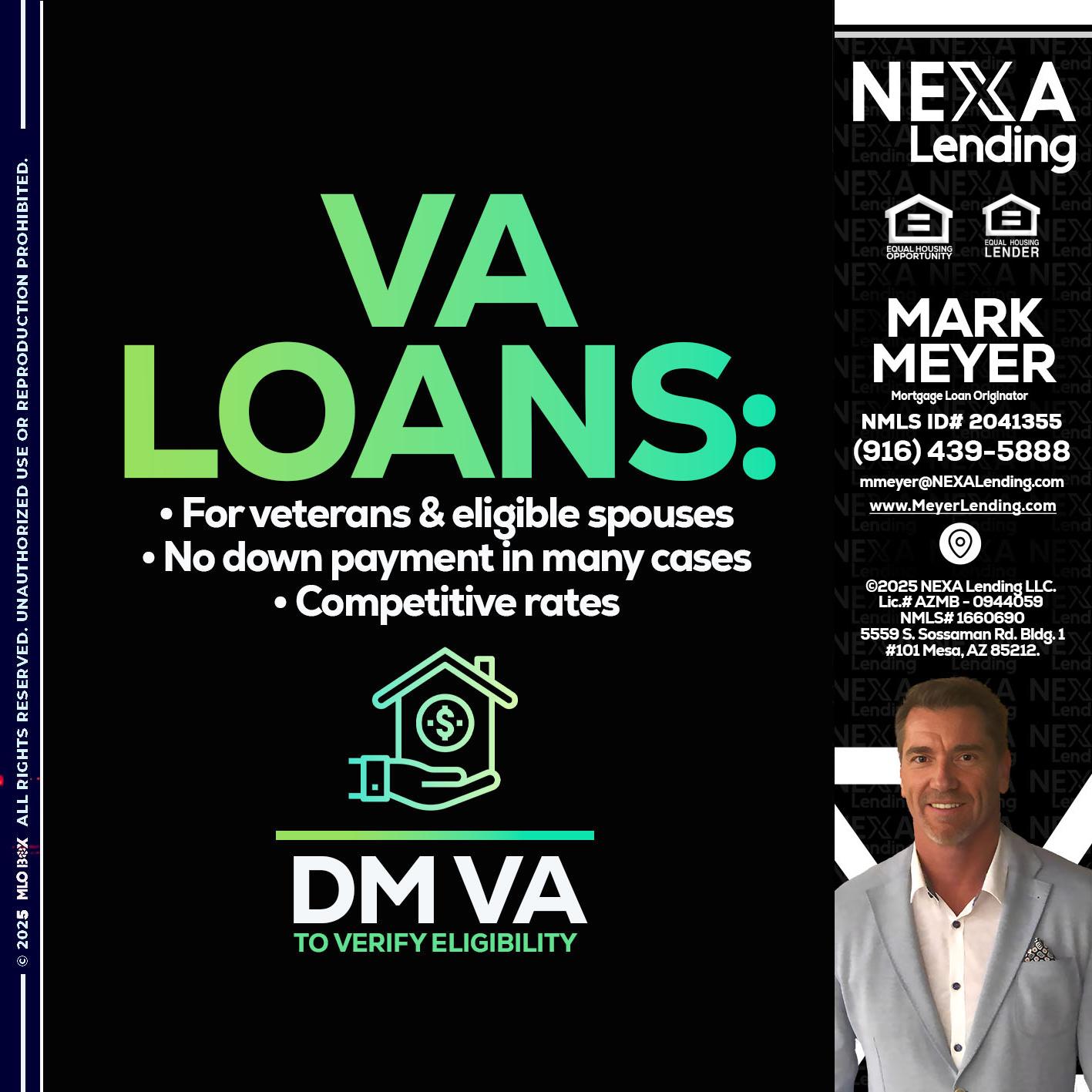 VA LOANS - Mark Meyer -Mortgage Loan Originator