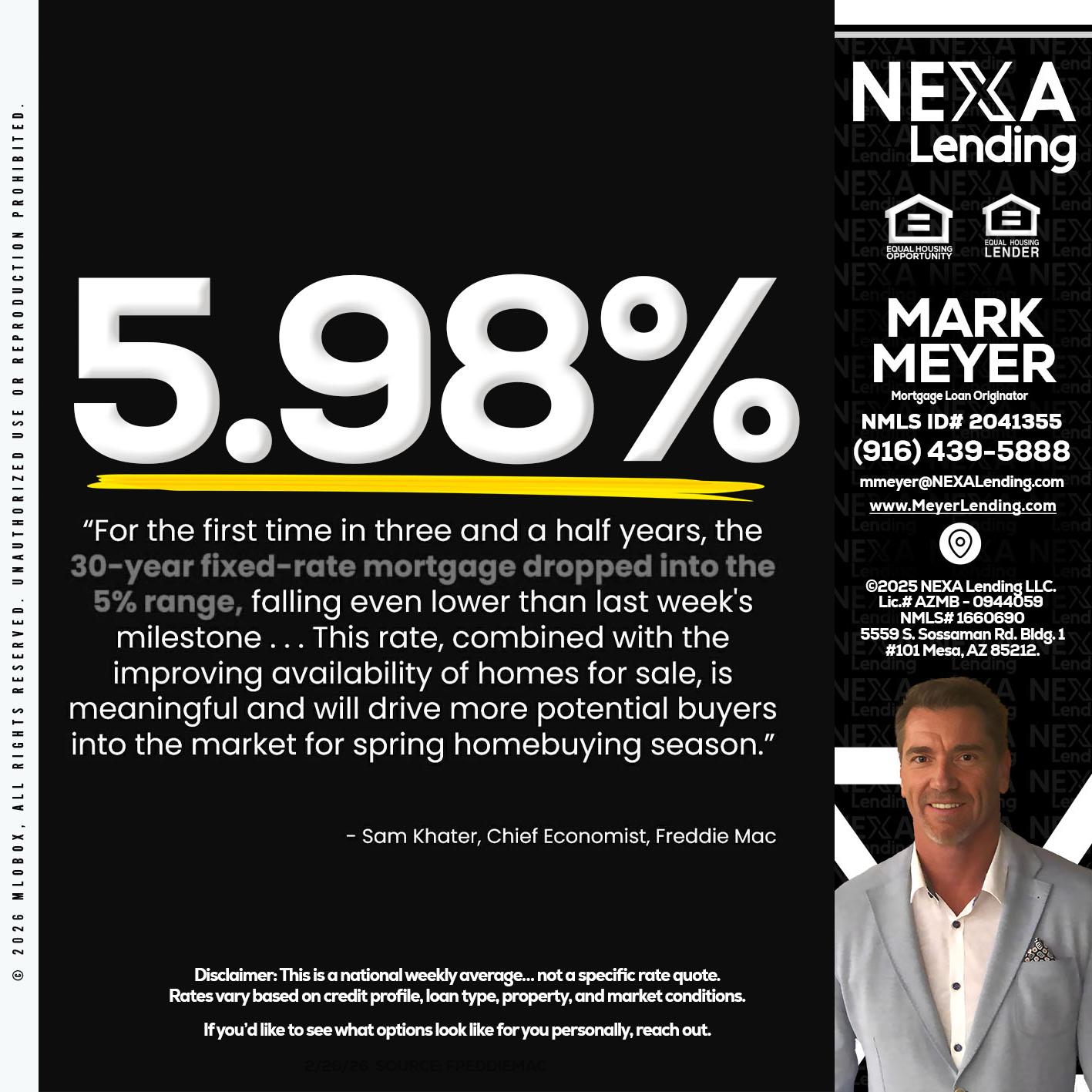5.98% - Mark Meyer -Mortgage Loan Originator
