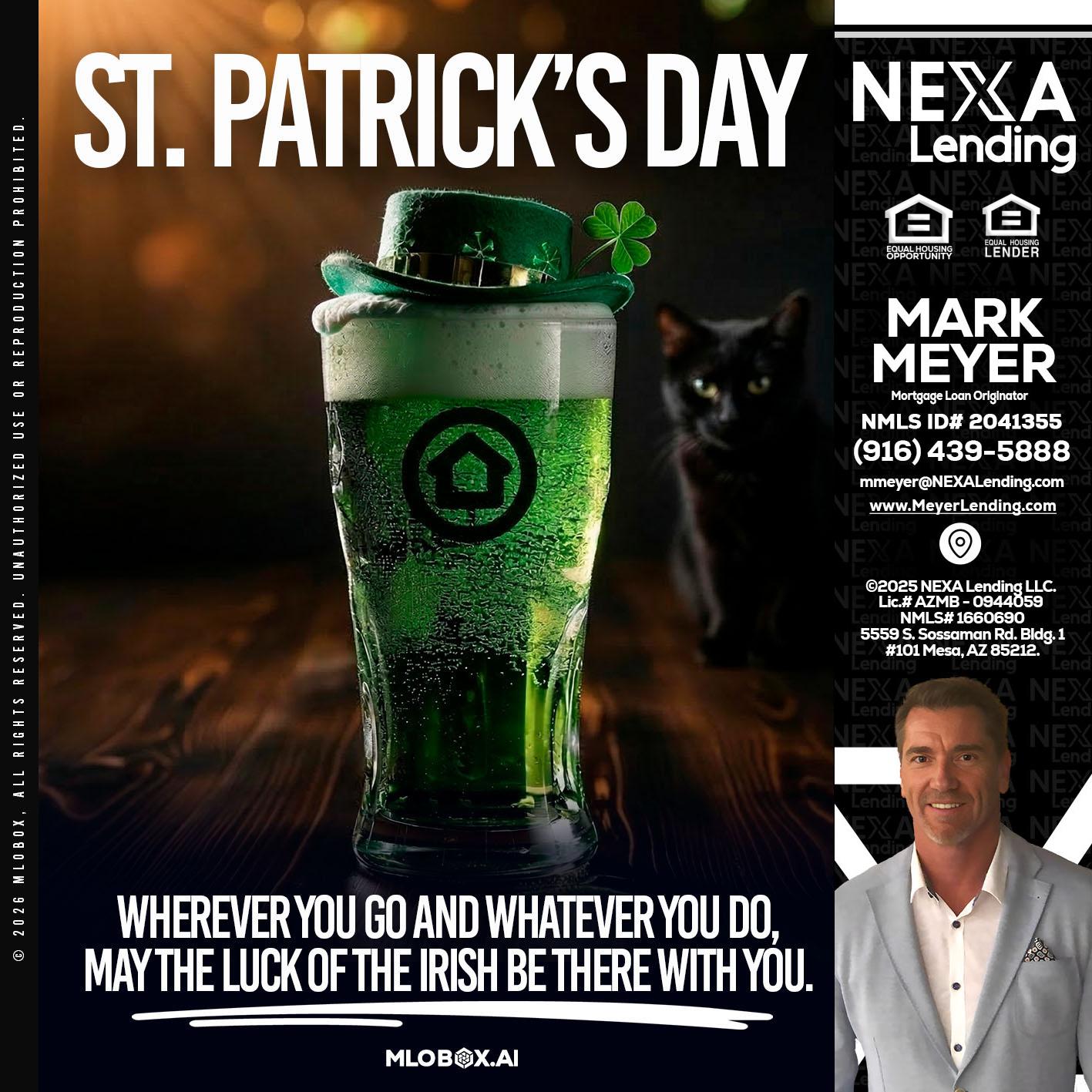 st. Patricks day - Mark Meyer -Mortgage Loan Originator