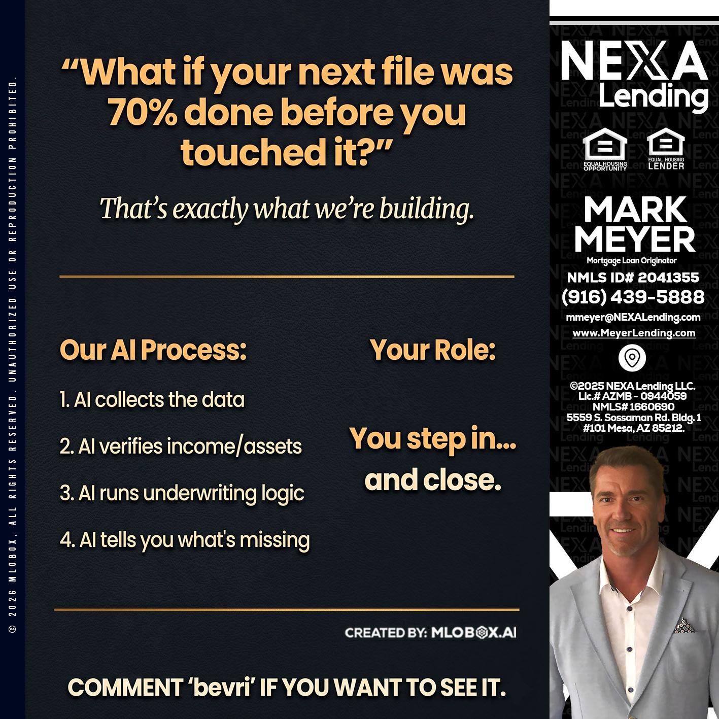 WHAT IF YOUR - Mark Meyer -Mortgage Loan Originator