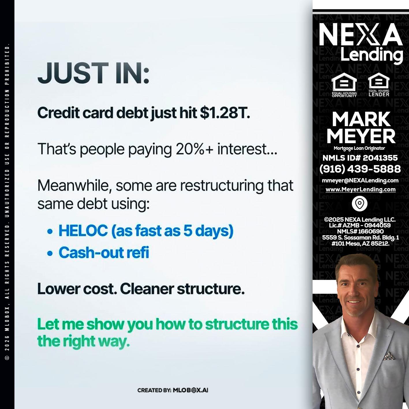 JUST IN - Mark Meyer -Mortgage Loan Originator