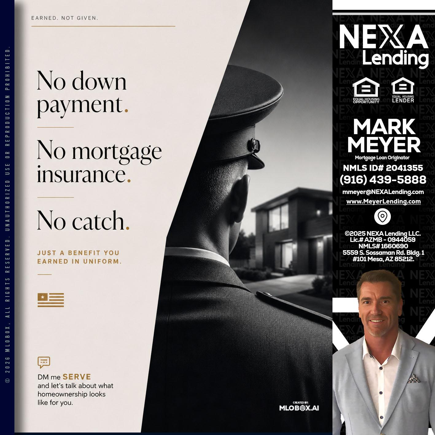 NO DOWN PAYMENT - Mark Meyer -Mortgage Loan Originator